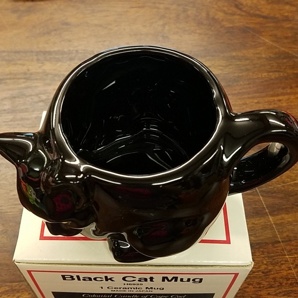 Halloween Black Cat Ceramic Mug Made in Japan - Picture 2 of 3